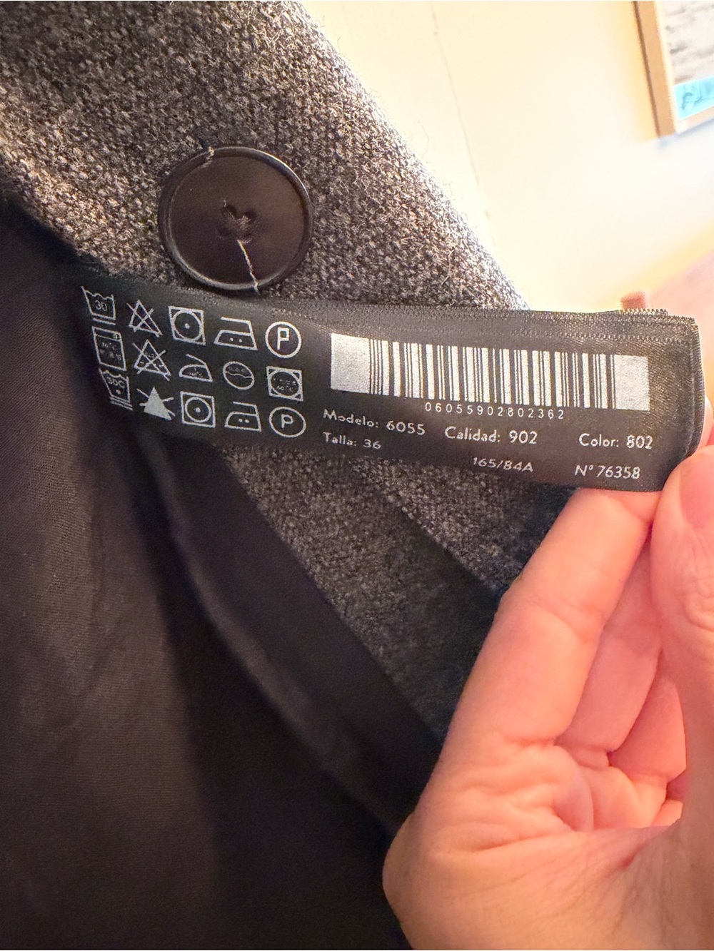 Massimo Dutti Gray Tailored Belted Blazer - Picture 6 of 6